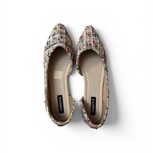 Pastels Multicolor Tweed Flats